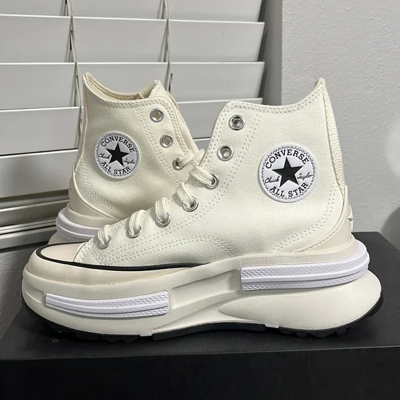 NWT Converse Women's Run Star Legacy CX Shoes - Off white - High Top - A00868C - Picture 2 of 12